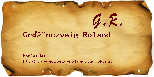 Grünczveig Roland névjegykártya