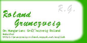 roland grunczveig business card